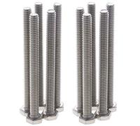 MroMax 1/4"-20 x 3" UNC Viti a testa esagonale A2-70(304) in acciaio inox completamente filettato, 10 pezzi