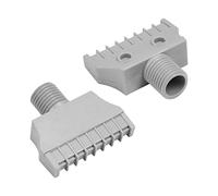 MroMax 1/4BSPF Filettatura Maschio 40mm Larghezza ABS Air Blow Off Flat Jet Ugello Grigio 2PCS