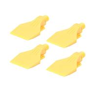 MroMax 1/4BSPF maschio filettatura ABS doppio foro aria soffiaggio fuori getto piatto ugello giallo 4PCS