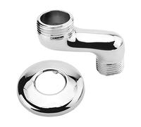 MroMax 1 adattatore per vasca da bagno in ottone altezza 42 mm rubinetto doccia bracci regolabili G1/2-G3/4 montaggio a parete pezzo di ricambio tono argento