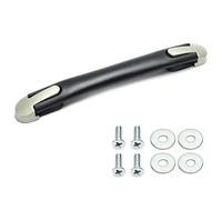 MroMax 1 maniglia per bagagli, 21 x 2,4 cm (lunghezza x larghezza), in plastica, ricambio 210 mm x 24 mm, per bagagli, valigie, scatole, colore nero