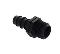 MroMax 10 raccordi per irrigazione a goccia da 12 maschio filettato connettori per tubi spinato per tubo esterno raccordo per giardino prato impianto di irrigazione agricola plastica nera,