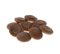 MroMax 10 tappi rotondi per bottoni in legno di quercia, diametro 1,2 cm, per mobili, 12 mm, per fori per viti, decorazioni per mobili, lavorazione del legno