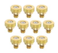 MroMax 10 ugelli nebulizzatori in ottone, filettatura 3/16, diametro 0,8 mm, testine di ricambio per nebulizzatore nebulizzatore per sistemi di raffreddamento esterni, serre, paesaggistica, controllo