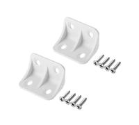 MroMax 100 staffe angolari in plastica, colore bianco, per mensole, armadi, mobili, 3,6 x 2,4 x 2,4 cm (lunghezza x larghezza x altezza)