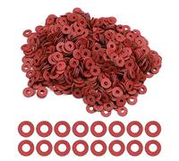 MroMax 1000PCS Rondella Isolante M4 Rosso Vulcanizzata Fibra Rondella 0,3 "x 0,4 "x 0,1" Guarnizione Isolante per Scheda Madre