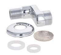 MroMax 1Pcs 67mm Altezza Ottone Clawfoot Vasca Da Bagno Adattatore Doccia Rubinetto Regolabile Swing Bracci G1/2-G3/4 Montaggio A Parete Parte di Ricambio Tono Argento