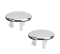 MroMax 2 coperture per lavello in plastica ABS, tappo per foro per lavello da cucina, anello monostrato, design a scatto, per bagno, vasca, cucina, lavandino, lavandino, colore: argento