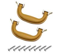 MroMax 2 maniglie per bagagli, 13 x 1,4 cm (lunghezza x larghezza), in plastica, di ricambio, 130 mm x 14 mm, per bagagli, valigie, scatole, colore giallo