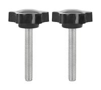 MroMax 2 pezzi M8 x 50 mm manopola a stella filettatura sostituzione vite di serraggio smontaggio rapido parti di ricambio maniglia di bloccaggio manopola a vite nera