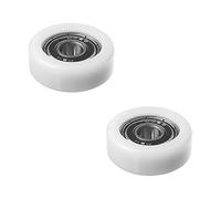 MroMax 2 Pz 8 x 30 x 11 mm Rullo folle cuscinetto puleggia trasportatore scorrevole Nylon Ruota per mobili, accessori hardware porta mobile (bianco)