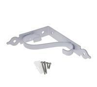 MroMax 2 staffe per mensole, 15 x 2,5 cm (lunghezza x larghezza), in acciaio al carbonio resistente, supporto per mensole angolari, colore bianco