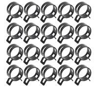 MroMax 20 fascette stringitubo a molla ID da 19 mm, fascette stringitubo nere adatte per tubo del carburante OD da 13/16", tubo di aspirazione in silicone, tubo dell'aria e tubo dell'acqua, boccola di