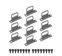 MroMax 20 ganci a dente di sega in ferro per quadri da 3,2 x 0,7 cm, con doppio foro, per appendere orologi, dipinti, opere d'arte, cornici per foto, colore nero