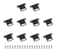 MroMax 20 ganci a dente di sega in ferro per quadri da 3,2 x 0,8 cm, con doppio foro, per appendere orologi, dipinti, opere d'arte, cornici per foto, colore nero