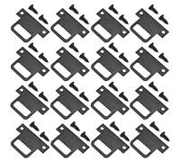 MroMax 20 ganci a dente di sega in ferro per quadri da 3,2 x 2,2 cm, con doppio foro, per appendere orologi, dipinti, opere d'arte, cornici per foto, colore nero