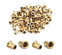 MroMax - 200 rivetti in rame M1.53 con foro passante per circuiti stampati, dorati, MRO1900906N-0281, M4 x 6, 200PCS