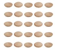 MroMax 25 tappi rotondi per bottoni in legno di quercia, diametro 2,3 cm, per mobili, 23 mm, per fori per viti, decorazioni per mobili, lavorazione del legno