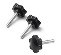MroMax 3 pezzi M8 x 40 mm manopola a stella filettatura sostituzione vite di serraggio smontaggio rapido parti di ricambio maniglia di bloccaggio manopola a vite nera