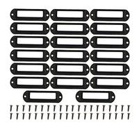 MroMax 30 pezzi di metallo per etichette, 70 x 21 mm bronzo antico porta carte con viti per ufficio biblioteca mobili schedari cassetto armadietto