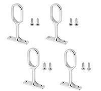 MroMax 4,2 cm diametro ovale tubo vestiti armadio asta flangia supporto staffa, 4 pz