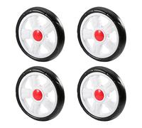 MroMax 4 pulegge in plastica per passeggini con ruote singole, diametro 190 mm, colore bianco