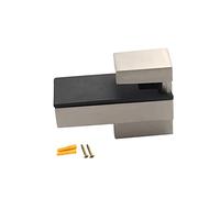 MroMax 4 staffe per mensole in vetro da 5 x 2,5 x 3,3 cm (lunghezza x larghezza x altezza), regolabili, in lega di zinco, adatte per mensole in legno o vetro da 3-15 mm