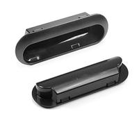 MroMax 5 maniglie da incasso a filo, 12 x 4 cm (lunghezza x larghezza), in plastica, maniglie nascoste per ante di armadi in ferro spesso 1 mm, porte per armadietti e armadi industriali, colore nero