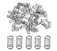 MroMax 5 mm OD x 0,5 mm Diametro del filo x 10 mm Lungo Molle di Compressione Acciaio Grigio-Nero Utilizzato nei Giocattoli 50PCS