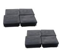 MroMax 50 mm x 50 mm (5 cm) tappi di plastica quadrati per corrimano scale Newel Guardrail tubo nero 8 pezzi