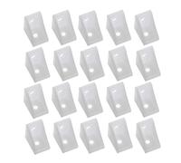 MroMax 50 Pezzi Staffe Angolari in Plastica Bianche a L, 2,01 x 2,01 x 1,50 cm (LxLxA) Staffa ad Angolo Retto, Ideali per Supportare/Rinforzare Mensole Leggere, Progetti Fai-da-Te e Assemblaggio