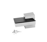 MroMax 6 staffe per mensole in vetro da 5 x 2,5 x 3,3 cm (lunghezza x larghezza x altezza), regolabili, in lega di zinco, adatte per mensole in legno o vetro da 3-15 mm