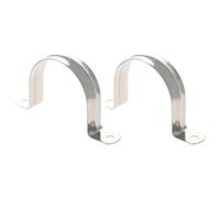 MroMax 60 mm Cinghia rigida per tubi a 2 fori per tubi in acciaio inox 304, 2 pezzi