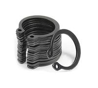 MroMax Anelli di fissaggio esterni, anelli di fissaggio esterni da 18,2 mm, nero 65 Mn in lega di acciaio con clip a C, anelli di fissaggio per auto, valvole, elettrici e cuscinetti, 100 pezzi