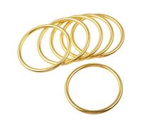 MroMax - Anelli O Ring con fibbia ad anello, 40 mm, spessore 3 mm, in lega di zinco, per borse, cinture, accessori fai da te, colore: oro, 6 pezzi