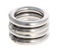 MroMax - Anello circolare in acciaio INOX, diametro esterno 50 mm, spessore 8 mm, 4 pezzi