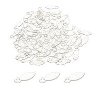 MroMax Bottone girevole per cornice, 1,6 cm, in plastica, a forma di goccia, con viti per appendere immagini, foto, disegni e poster, piccolo, trasparente, 50 pezzi