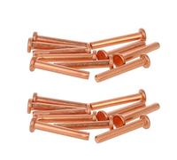 MroMax - Bulloni a testa piatta, diametro 3 mm, lunghezza 20 mm, in rame, 50 pezzi