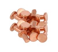 MroMax - Bulloni a testa piatta, diametro 5 mm, lunghezza 10 mm, in rame, 50 pezzi