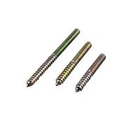 MroMax Bulloni M4x30mm Lunghezza Bulloni a doppia testa Vite autofilettante Giunto in legno Gambe Mobili Bronzo 20 Pz