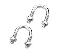 MroMax - Cavallotto a U M822 304 in acciaio inox M8 per tubo diametro 22 mm, 2 pezzi