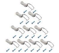 MroMax - Chiavistello a levetta, in acciaio INOX, per cassetti, armadio, 87 mm, colore: Argento, 204 Stainless Steel, In acciaio inox 204., 10PCS