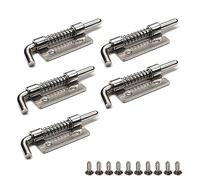 MroMax Chiavistello a molla da 5,6 cm, per destrorsi, in acciaio inox 304, per porte di armadi, 5 pezzi