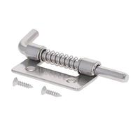 MroMax - Chiavistello a molla, in acciaio INOX, 93 x 24 mm, MRO191028L-0135, Piccolo-argento-destra acciaio inox 56x18mm, 1Pcs
