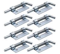 MroMax - Chiavistello a molla per bullone di sicurezza, in zinco colorato, misura piccola, 56 x 18 mm, MRO191028L-0110, Piccolo zinco colorato ferro sinistro 56x18mm, 20