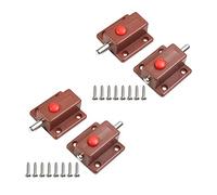MroMax - Chiavistello a molla per porte e cancelli, in ABS, colore: nero, MRO191028L-0013, Marrone senza coperchio, 20Pcs