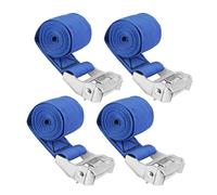MroMax Cinghie di ancoraggio in polipropilene, 5 cm di larghezza x 1,5 m di lunghezza, 500 kg, 50 mm x 1,5 m, colore blu, 4 pezzi