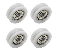 MroMax Confezione da 4 pulegge in nylon e plastica a forma di U 4 x 18 x 6 mm