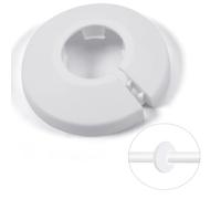 MroMax Copertura per tubo in plastica PP bianca da 1,9 cm, 20 mm, 1 pezzo con flangia decorativa per tubo dell'acqua, tappo a scatto per valvola della cucina, tubi di flusso del lavandino e WC, per