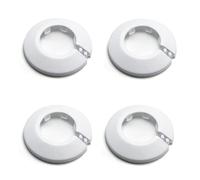 MroMax Copertura per tubo in plastica PP bianca da 3,2 cm, 4 pezzi da 32 mm, flangia decorativa per tubo dell'acqua, tappo a scatto per valvola da cucina, tubi di flusso del lavandino, per nascondere